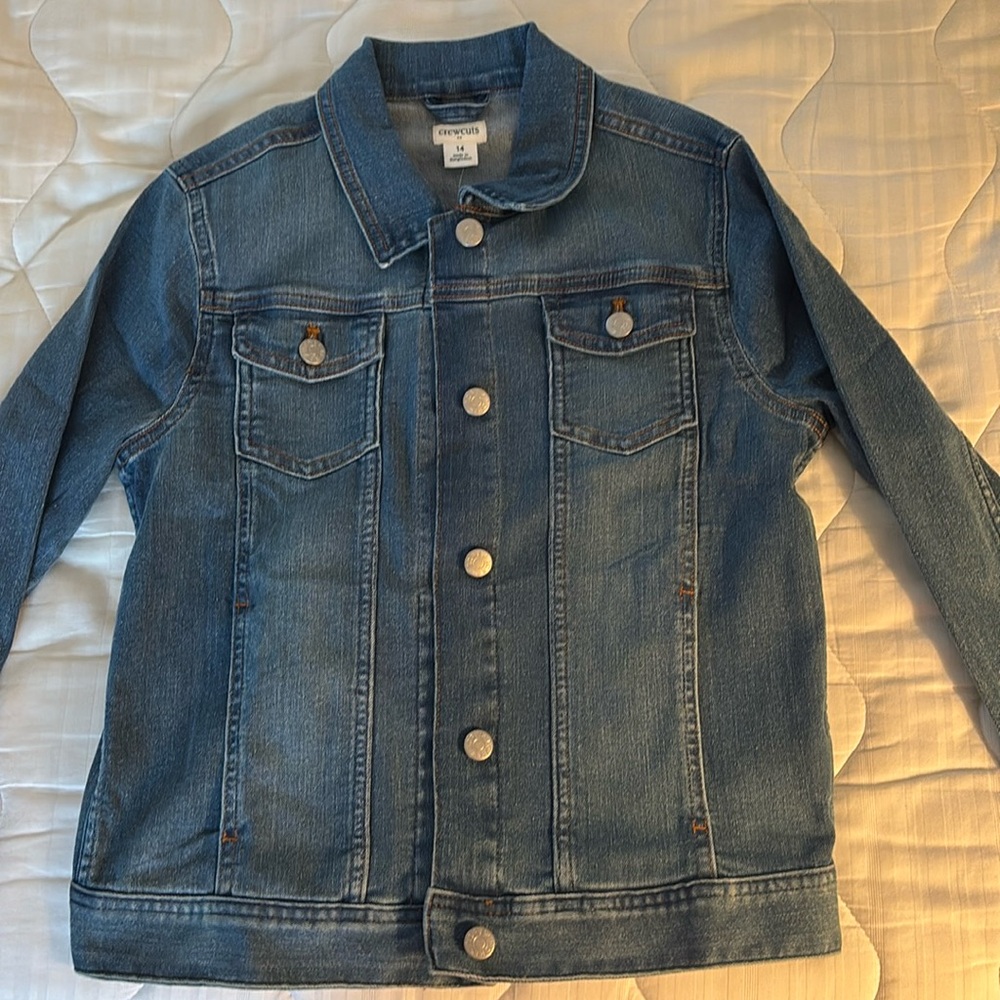 JCREW Crewcuts girls Classic Denim Jacket size 14